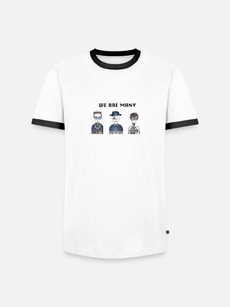WE ARE MANY - Aliens - Men's Ringer Shirt - white/black