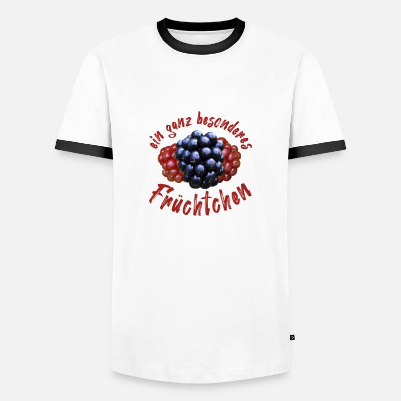 Früchtchen Brombeeren Beeren - Männer Kontrast-T-Shirt - Weiß/Schwarz