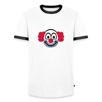 Clown - Männer Kontrast-T-Shirt - Weiß/Schwarz - Vorne - AI Model Female 172 light (172cm) & AI Model Male 178 dark (178cm)