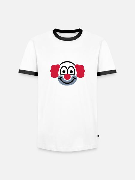 Clown - Männer Kontrast-T-Shirt - Weiß/Schwarz