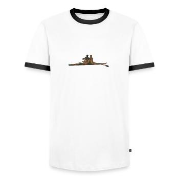 Rost Rudern - Männer Kontrast-T-Shirt - Weiß/Schwarz - Vorne - AI Model Female 172 light (172cm) & AI Model Male 178 dark (178cm)