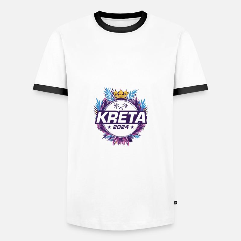 Crete 2024 - Men's Ringer Shirt - white/black