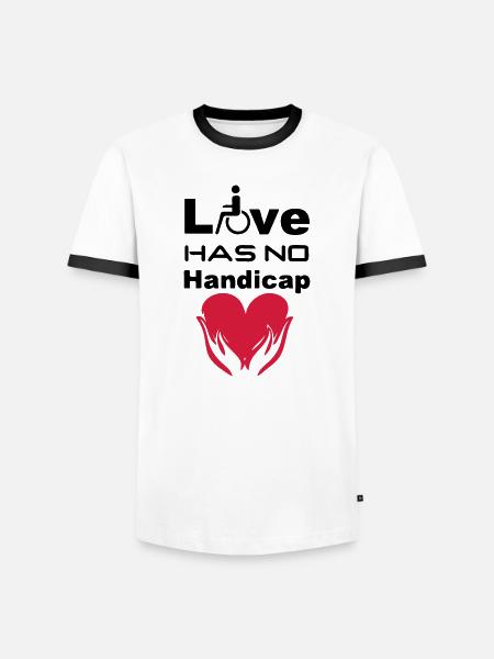 Love has no Handicap - Men's Ringer Shirt - white/black