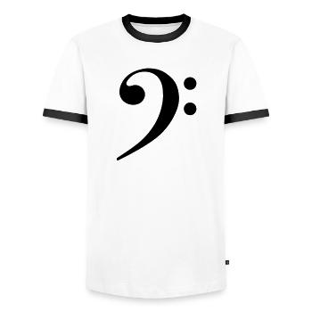 Symboles Bass - T-shirt contrasté Homme - blanc/noir - Devant - AI Model Female 172 light (172cm) & AI Model Male 178 dark (178cm)