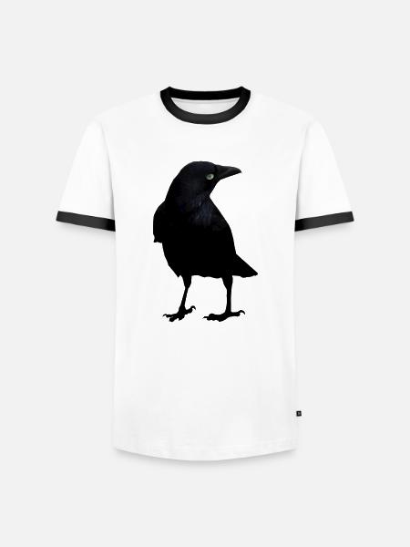 raven - Men's Ringer Shirt - white/black