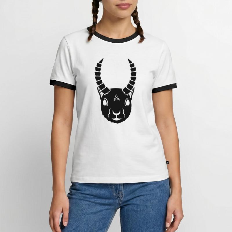 Dämonisches Eichhörnchen Männer Kontrast-T-Shirt