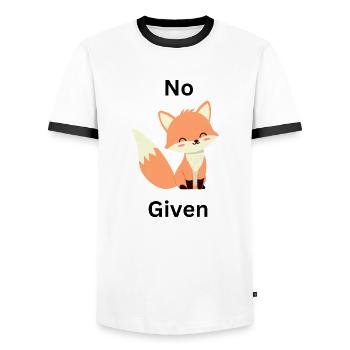 No Fuchs Given - Männer Kontrast-T-Shirt - Weiß/Schwarz - Vorne - AI Model Female 172 light (172cm) & AI Model Male 178 dark (178cm)