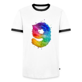 Birthday birthday party birthday gift born - Men's Ringer Shirt - white/black - Front - AI Model Female 172 light (172cm) & AI Model Male 178 dark (178cm)
