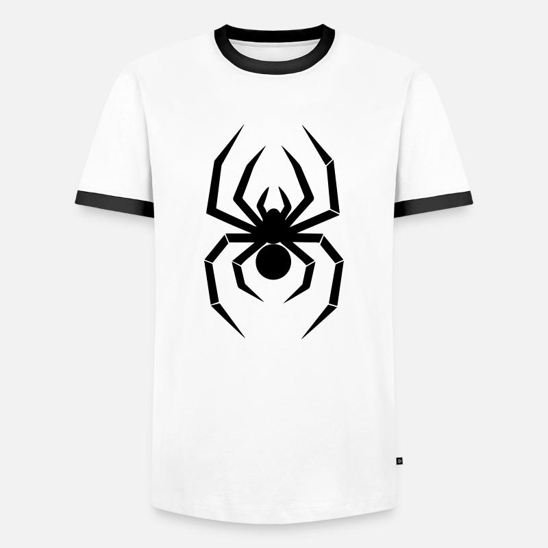 spider - Men's Ringer Shirt - white/black