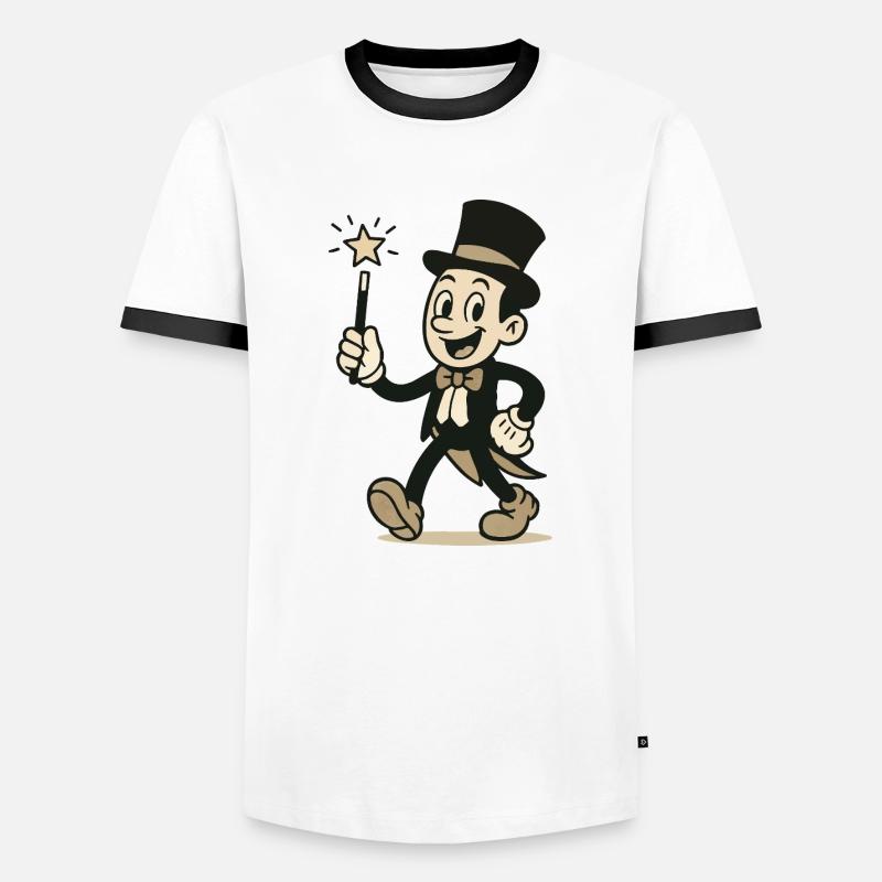 Wizard Comic - Men's Ringer Shirt - white/black
