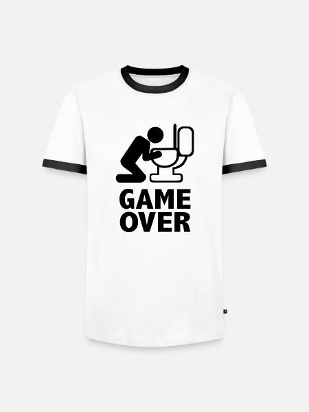 Alcool - T-shirt contrasté Homme - blanc/noir
