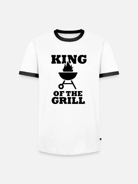 Grillen - Männer Kontrast-T-Shirt - Weiß/Schwarz