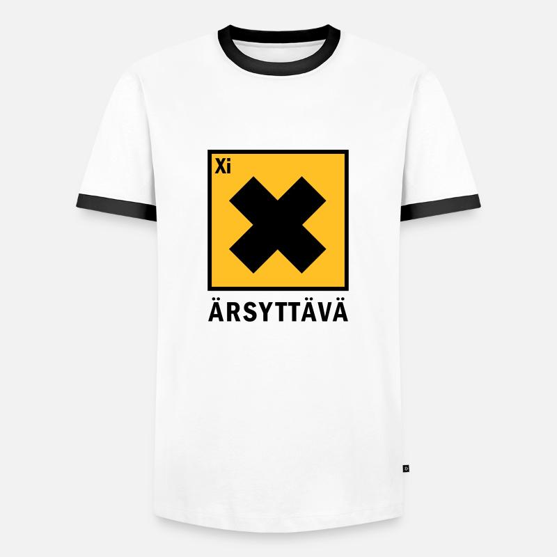 irritating - Men's Ringer Shirt - white/black