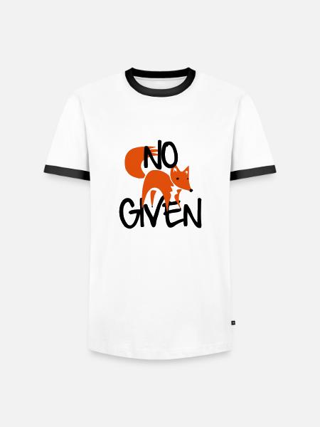 No Fox Given - Männer Kontrast-T-Shirt - Weiß/Schwarz