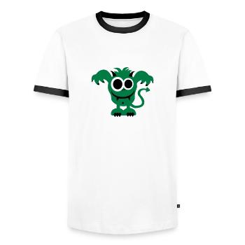 Monster - Männer Kontrast-T-Shirt - Weiß/Schwarz - Vorne - AI Model Female 172 light (172cm) & AI Model Male 178 dark (178cm)