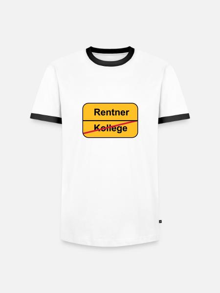 Pensionierung - Männer Kontrast-T-Shirt - Weiß/Schwarz