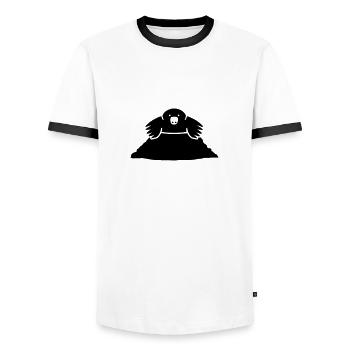 Maulwurf - Männer Kontrast-T-Shirt - Weiß/Schwarz - Vorne - AI Model Female 172 light (172cm) & AI Model Male 178 dark (178cm)