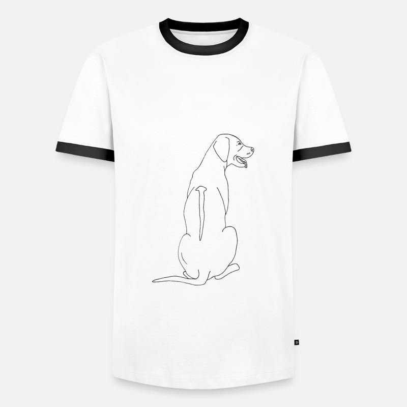 Rhodesian Ridgeback - Männer Kontrast-T-Shirt - Weiß/Schwarz
