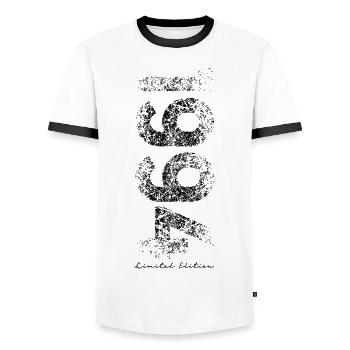 Édition limitée 1994 Anniversaire 1994 - T-shirt contrasté Homme - blanc/noir - Devant - AI Model Female 172 light (172cm) & AI Model Male 178 dark (178cm)