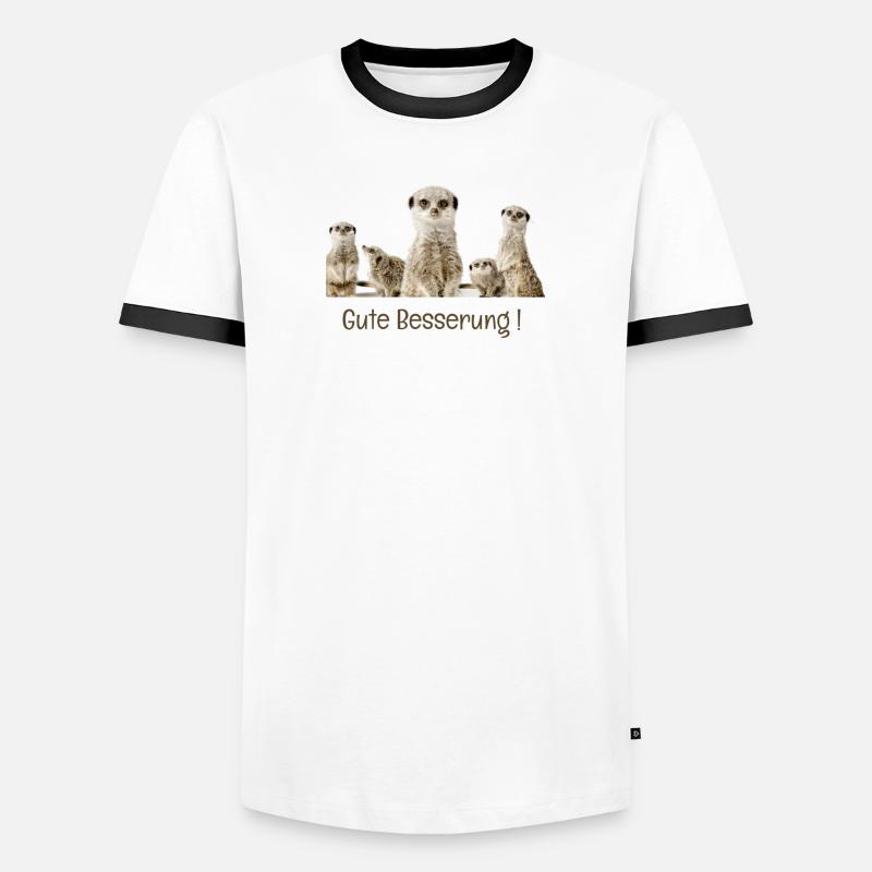 Get well soon - Men's Ringer Shirt - white/black