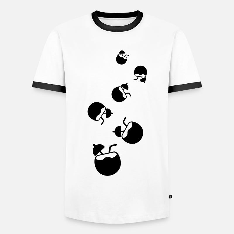 Coconut Icon Icon - Men's Ringer Shirt - white/black