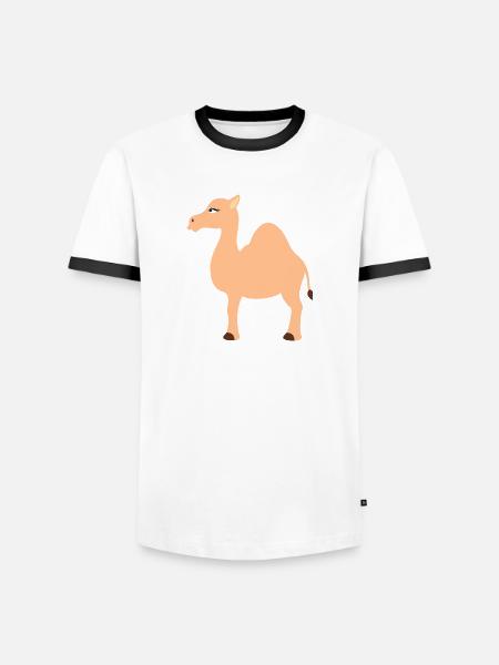 camel - Men's Ringer Shirt - white/black