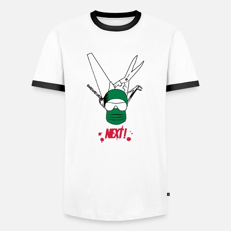 Surgeon - Men's Ringer Shirt - white/black
