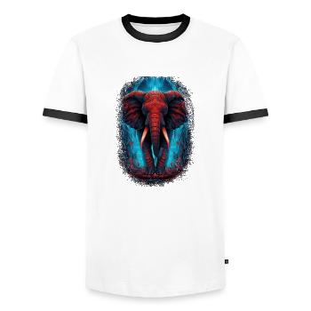 Geek Baby Funny Quote Tumblr Birthday Present Love - Men's Ringer Shirt - white/black - Front - AI Model Female 172 light (172cm) & AI Model Male 178 dark (178cm)