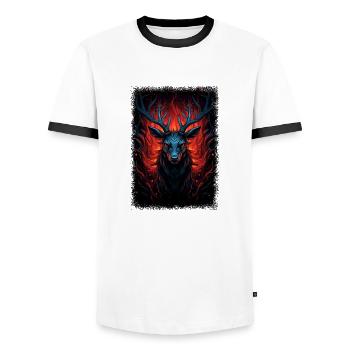 quote chimney christmas gift kids gift idea - Männer Kontrast-T-Shirt - Weiß/Schwarz - Vorne - AI Model Female 172 light (172cm) & AI Model Male 178 dark (178cm)