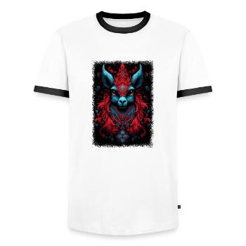 dictons bouddhistes geek bouddhiste drôles dictons encore - T-shirt contrasté Homme - blanc/noir - Devant - AI Model Female 172 light (172cm) & AI Model Male 178 dark (178cm)