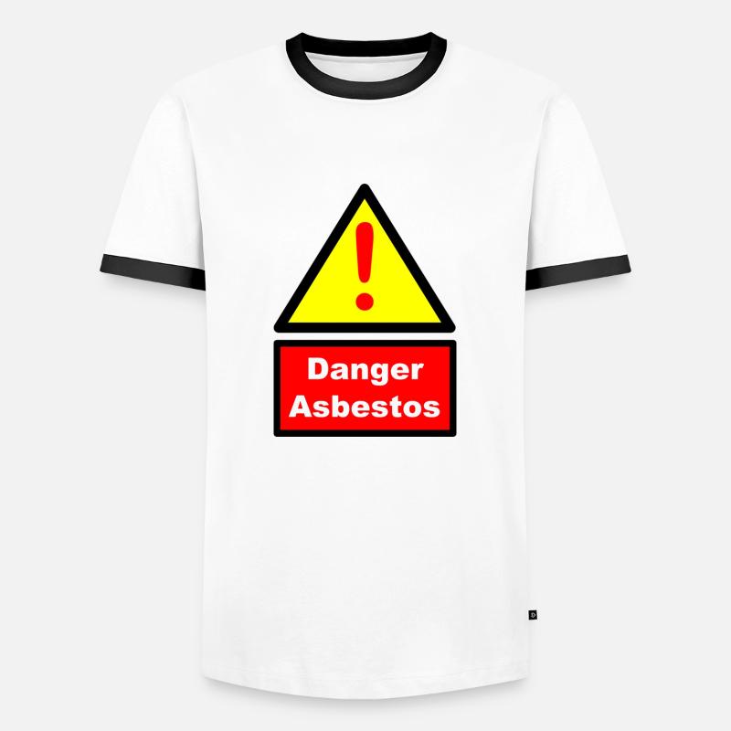 Asbest! Geschenkidee Geschenk - Männer Kontrast-T-Shirt - Weiß/Schwarz
