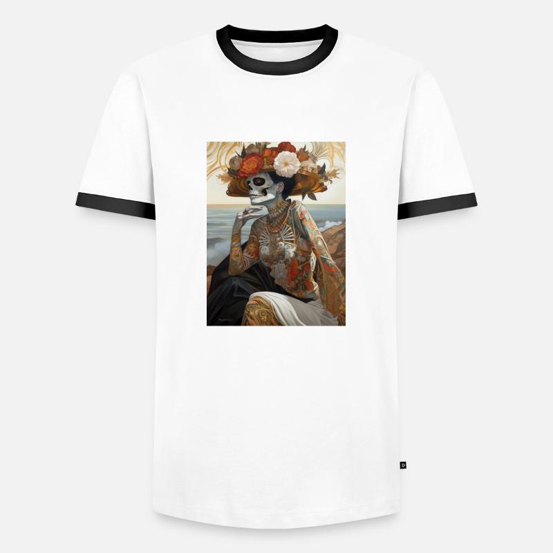Ghotic Class - Men's Ringer Shirt - white/black