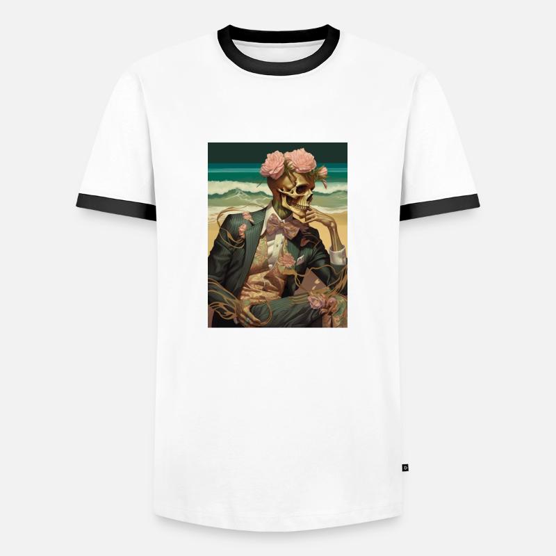 Ghotic Class - Men's Ringer Shirt - white/black