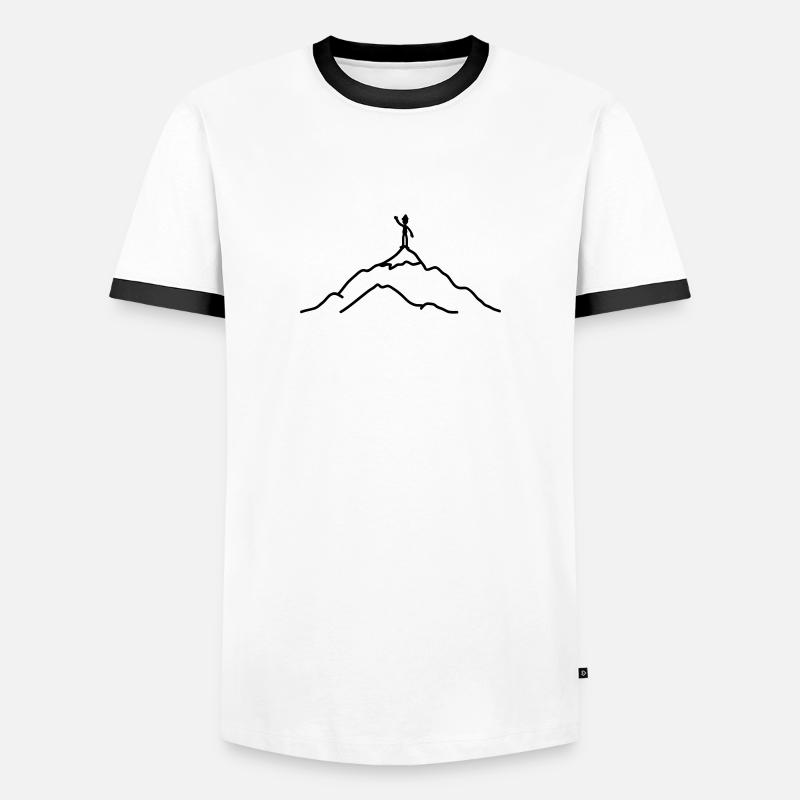 climber - Men's Ringer Shirt - white/black