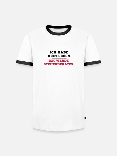 Steuerberater - Männer Kontrast-T-Shirt - Weiß/Schwarz