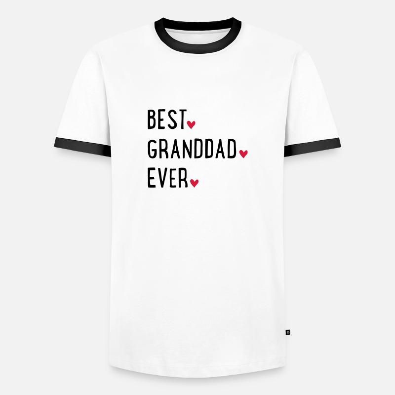 Best Granddad ever - Männer Kontrast-T-Shirt - Weiß/Schwarz