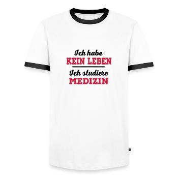 Medizin - Männer Kontrast-T-Shirt - Weiß/Schwarz - Vorne - AI Model Female 172 light (172cm) & AI Model Male 178 dark (178cm)
