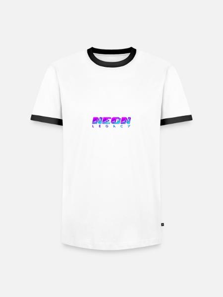 Neon Legacy Synthwave - Men's Ringer Shirt - white/black