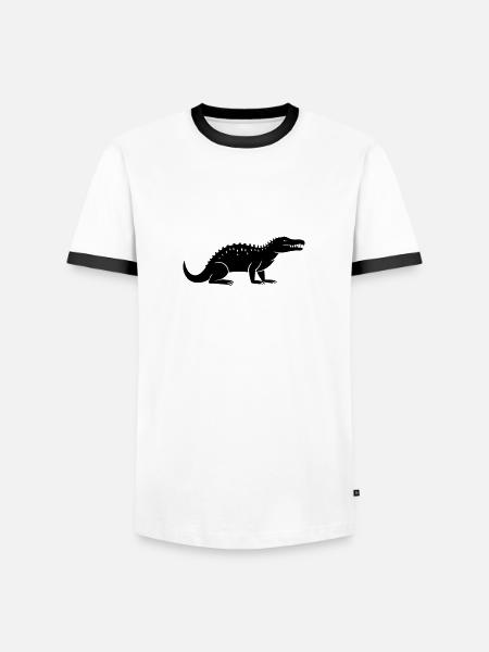 crocodile - Men's Ringer Shirt - white/black