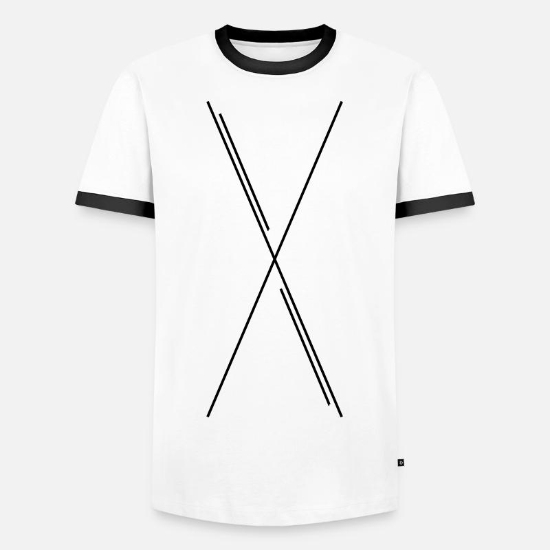 X - Men's Ringer Shirt - white/black