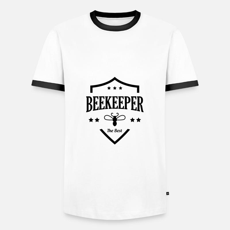 Beekeeper / Beekeeping - Men's Ringer Shirt - white/black