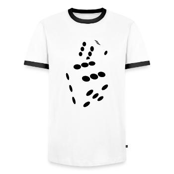 cartes - T-shirt contrasté Homme - blanc/noir - Devant - AI Model Female 172 light (172cm) & AI Model Male 178 dark (178cm)