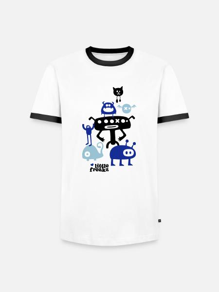 Little Freakz - Men's Ringer Shirt - white/black