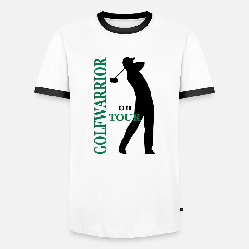 golf - Männer Kontrast-T-Shirt - Weiß/Schwarz
