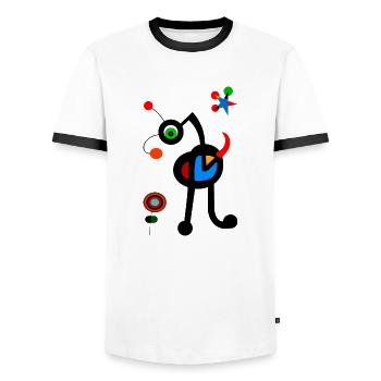 Bugs - Men's Ringer Shirt - white/black - Front - AI Model Female 172 light (172cm) & AI Model Male 178 dark (178cm)