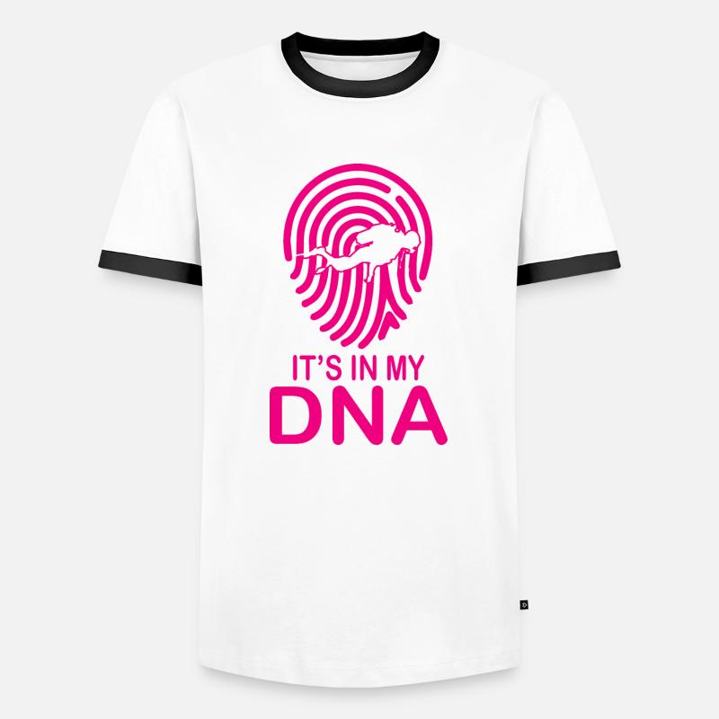 Diving Dive Dive - Men's Ringer Shirt - white/black