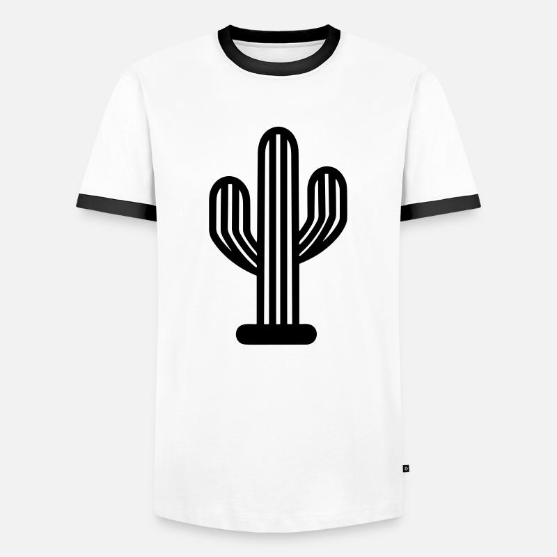 Cactus - Men's Ringer Shirt - white/black