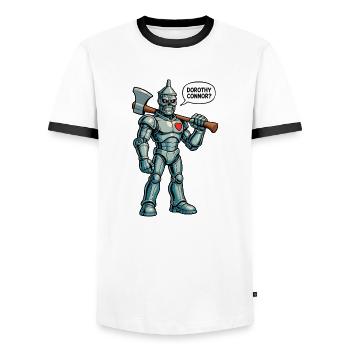 Dorothy Connor ? - T-shirt contrasté Homme - blanc/noir - Devant - AI Model Female 172 light (172cm) & AI Model Male 178 dark (178cm)