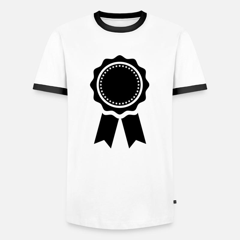 Medal award gift gift idea - Men's Ringer Shirt - white/black