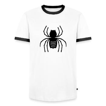 Spinne - Männer Kontrast-T-Shirt - Weiß/Schwarz - Vorne - AI Model Female 172 light (172cm) & AI Model Male 178 dark (178cm)
